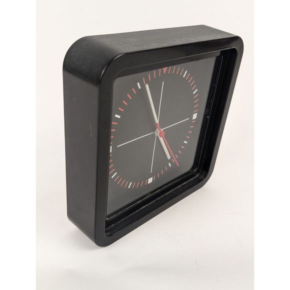 Vintage Ikea Black KVITT Wall Clock MCM Mid-Century Modern 1990s Retro - Picture 1 of 7